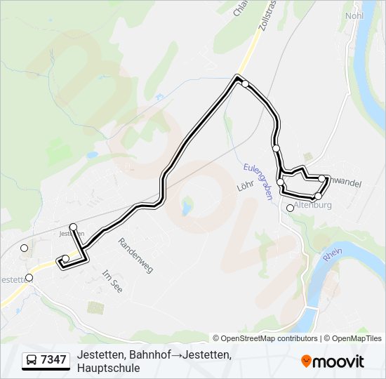 7347 Bus Line Map