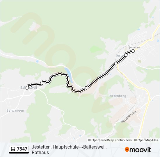 7347 Bus Line Map