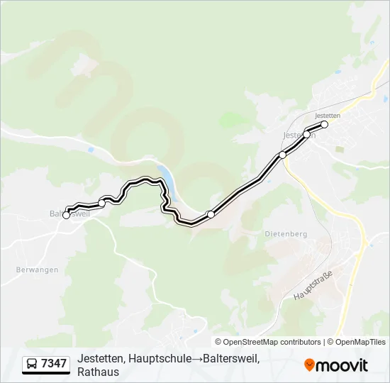 7347 Bus Line Map