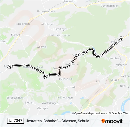 7347 Bus Line Map