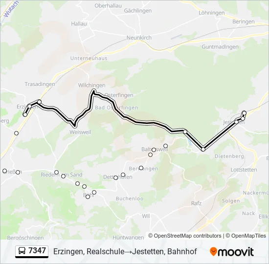 7347 Bus Line Map