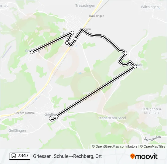 Buslinie 7347 Karte