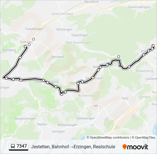 7347 Bus Line Map