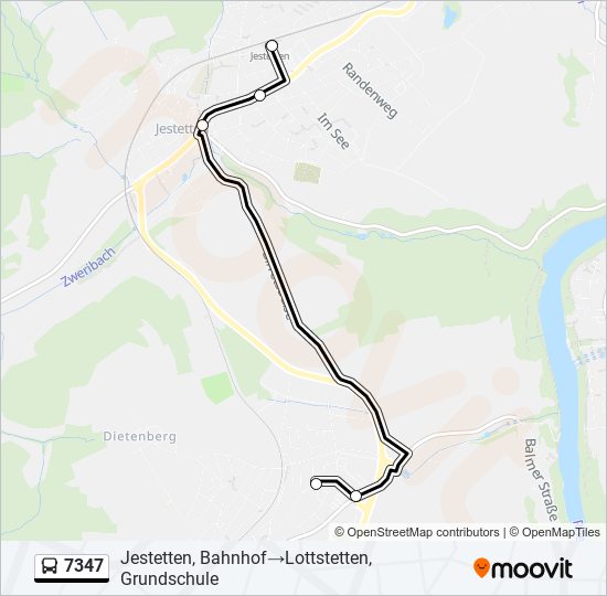 7347 Bus Line Map
