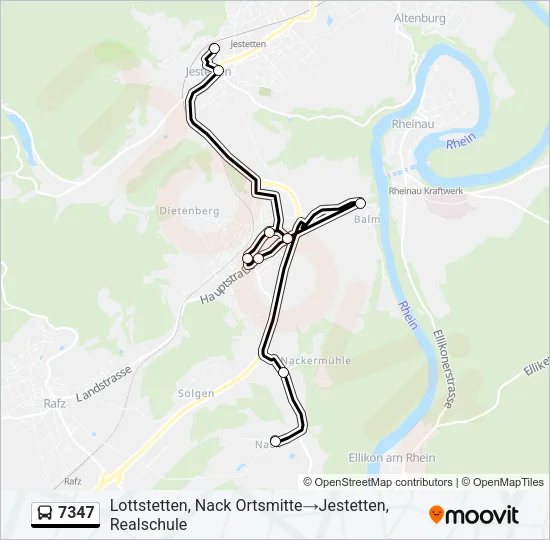 7347 Bus Line Map