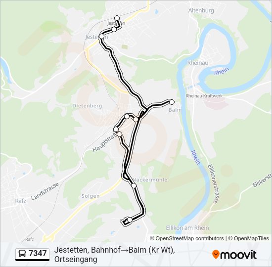 7347 Bus Line Map