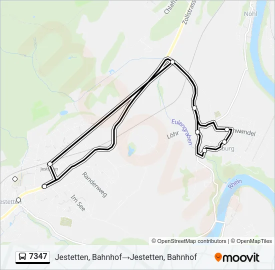7347 Bus Line Map