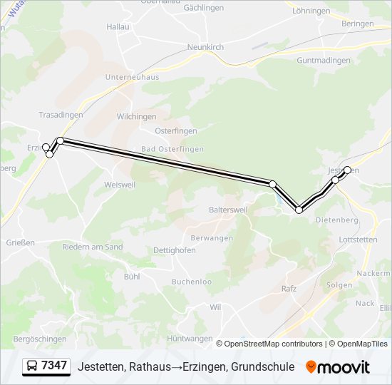 7347 Bus Line Map