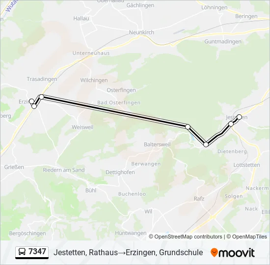 7347 Bus Line Map