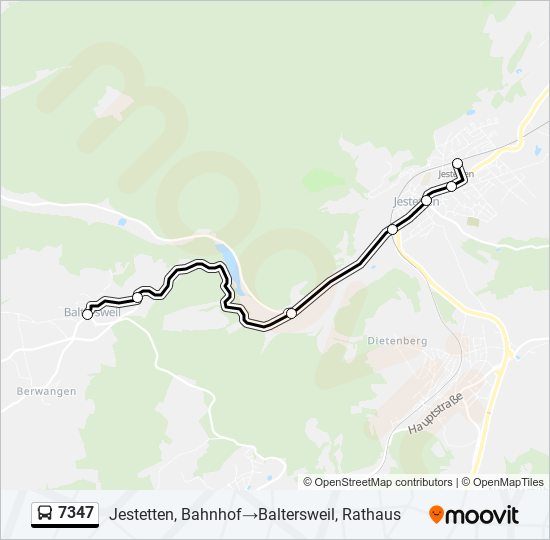 7347 Bus Line Map