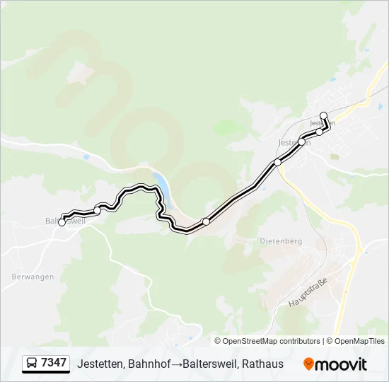 7347 Bus Line Map
