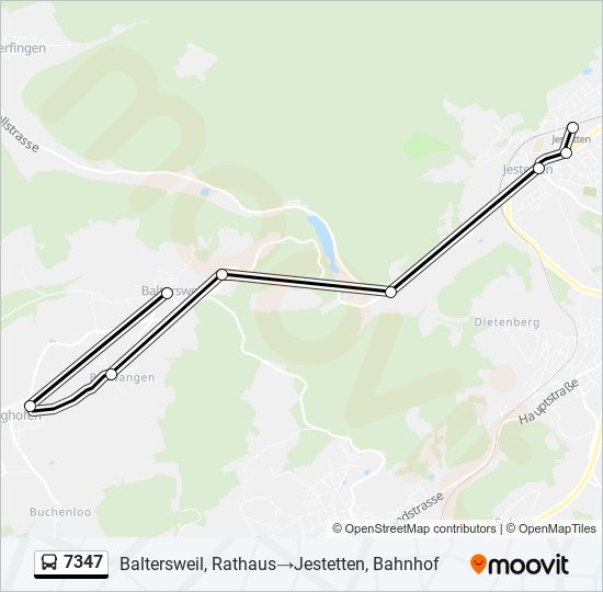 7347 Bus Line Map