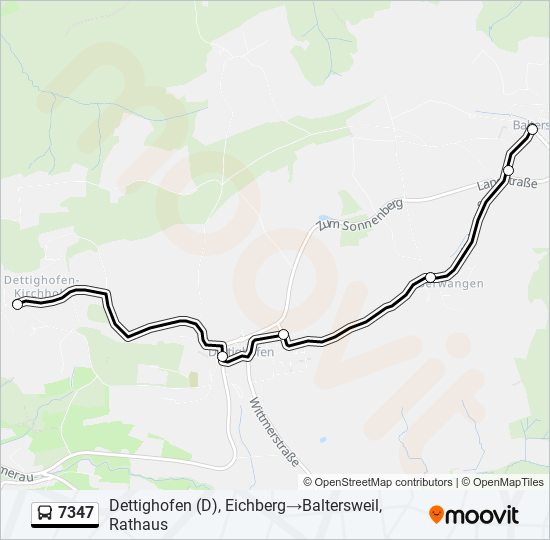 7347 Bus Line Map