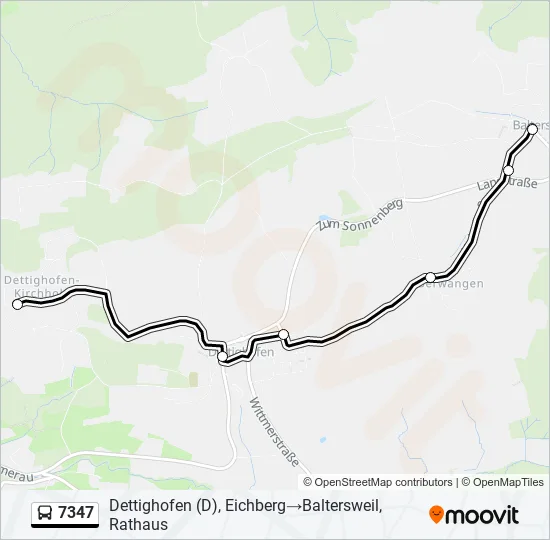 7347 Bus Line Map
