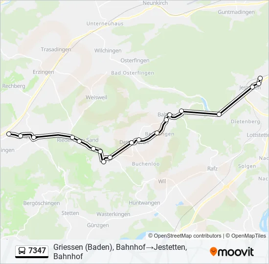 7347 Bus Line Map