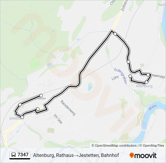 7347 Bus Line Map