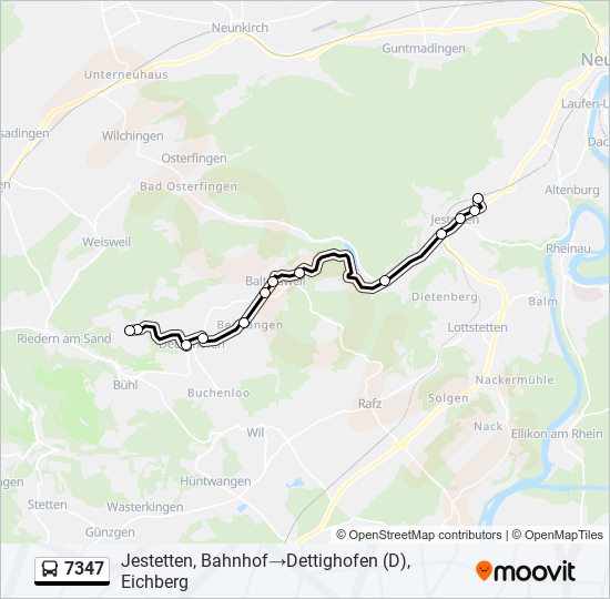 7347 Bus Line Map