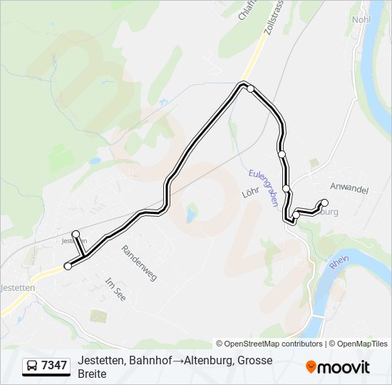 7347 Bus Line Map
