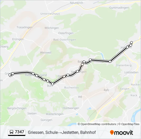 7347 Bus Line Map