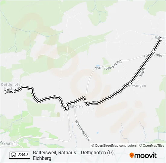 7347 Bus Line Map