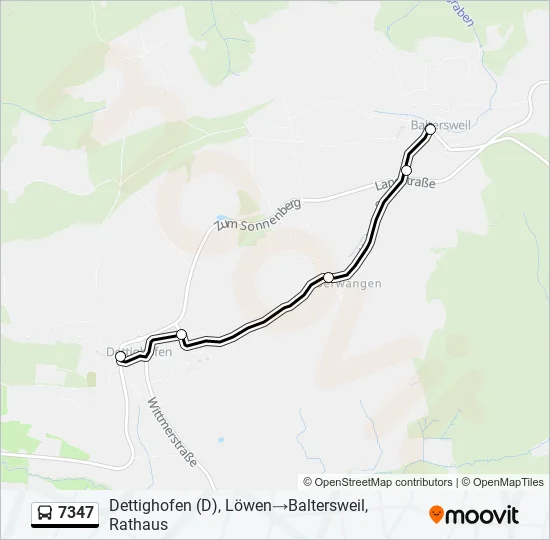 7347 Bus Line Map