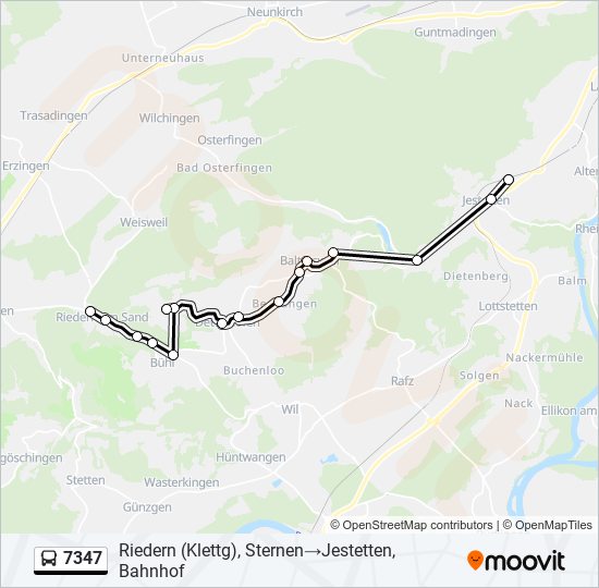 7347 Bus Line Map