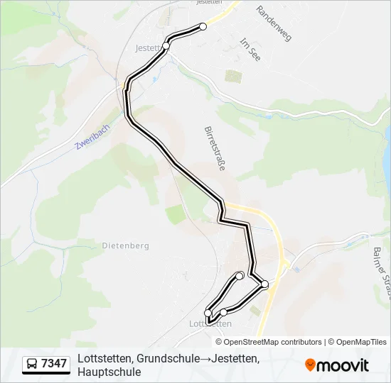 7347 Bus Line Map