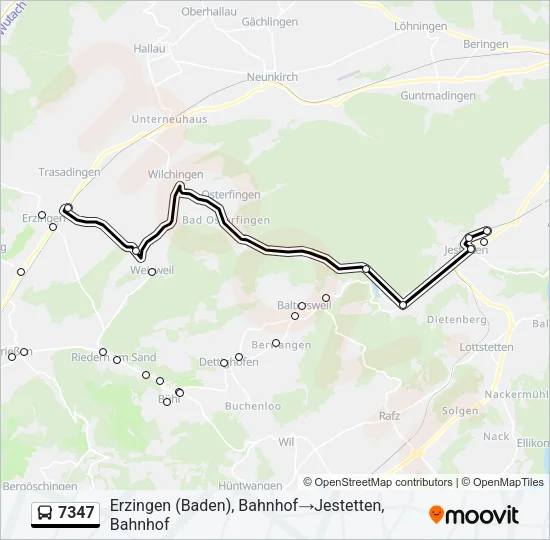 7347 Bus Line Map