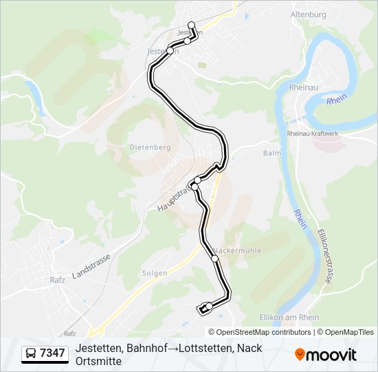 7347 Bus Line Map
