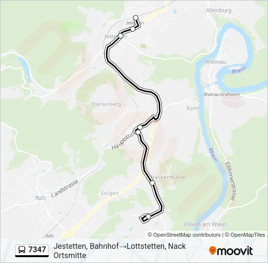 7347 Bus Line Map