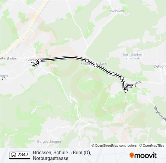 7347 Bus Line Map