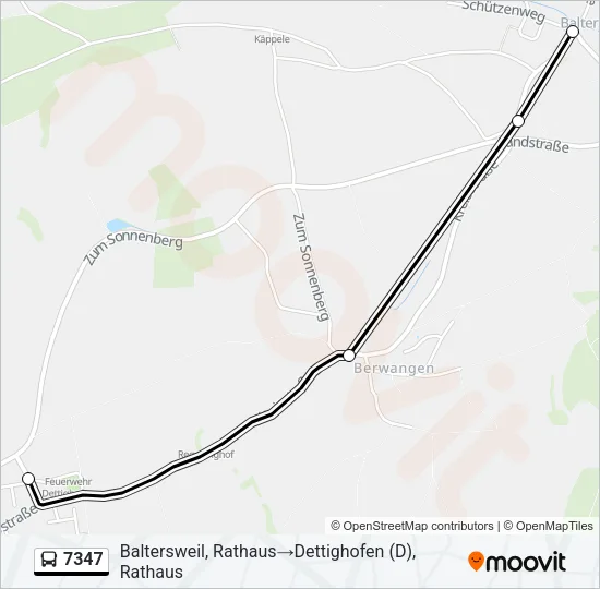 7347 Bus Line Map
