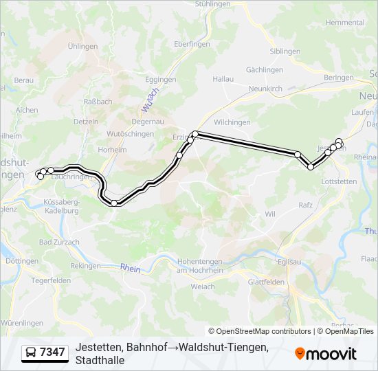 7347 Bus Line Map