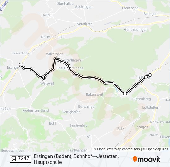 7347 Bus Line Map