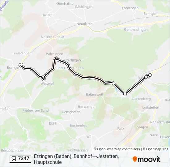 7347 Bus Line Map