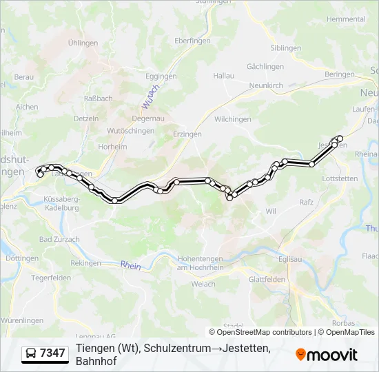 7347 Bus Line Map