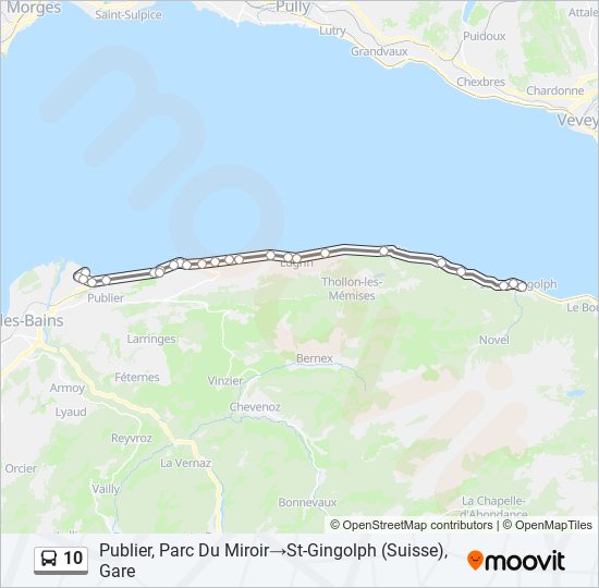 10 Bus Line Map