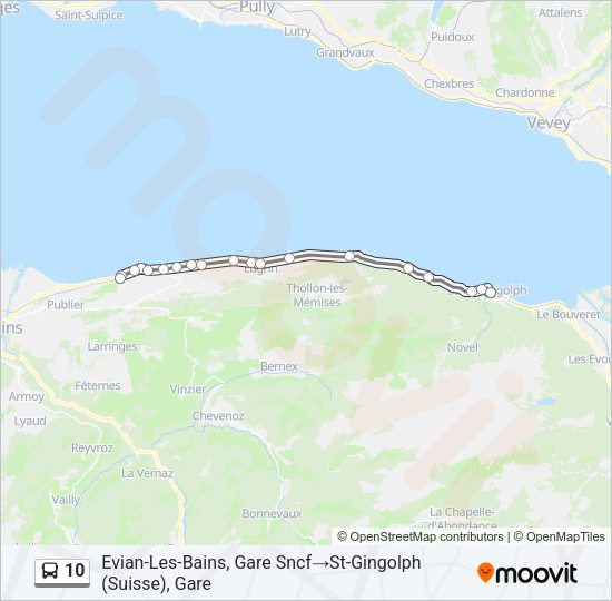 10 Bus Line Map