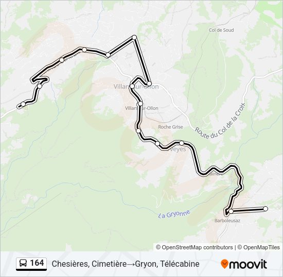 164 Bus Line Map