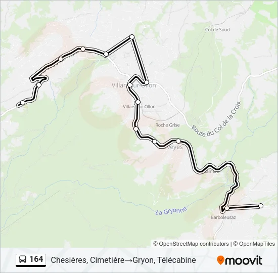 164 Bus Line Map
