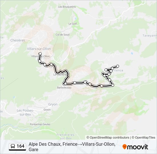 164 Bus Line Map