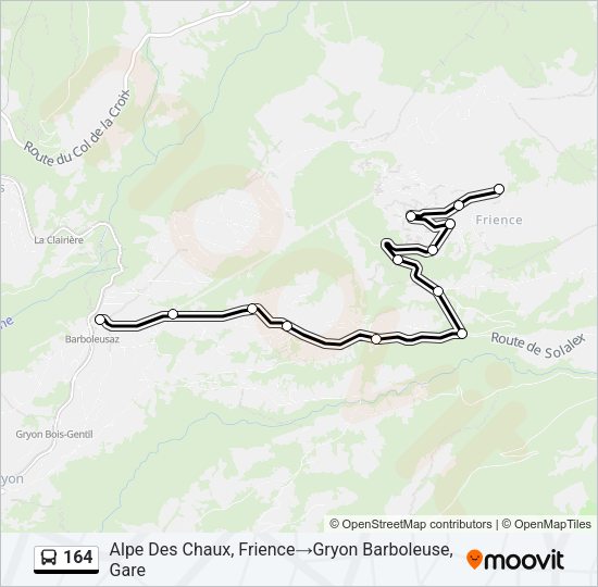 164 Bus Line Map