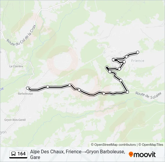 164 Bus Line Map