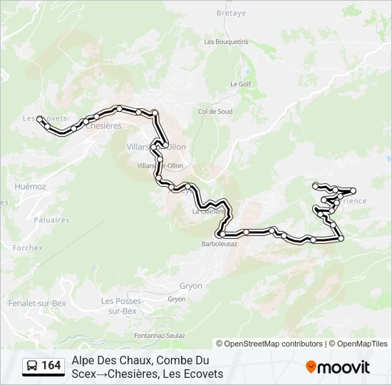 164 Bus Line Map