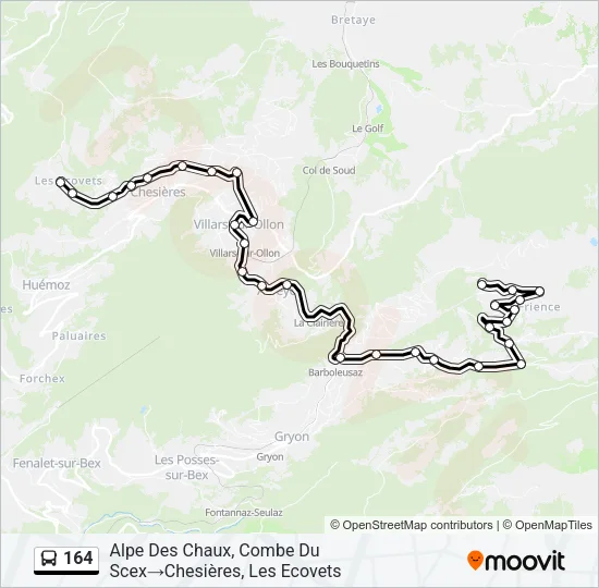 164 Bus Line Map