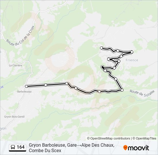 164 Bus Line Map