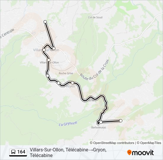 164 Bus Line Map