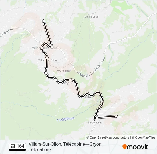 164 Bus Line Map