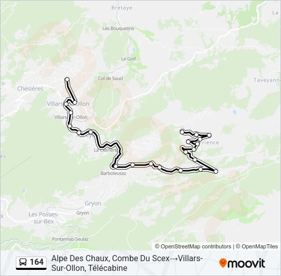 164 Bus Line Map
