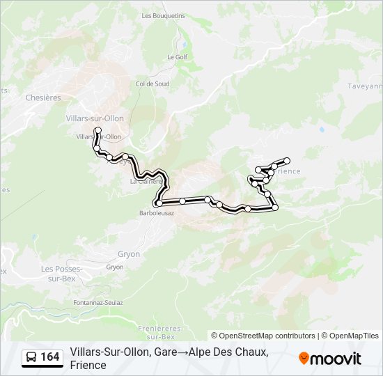164 Bus Line Map